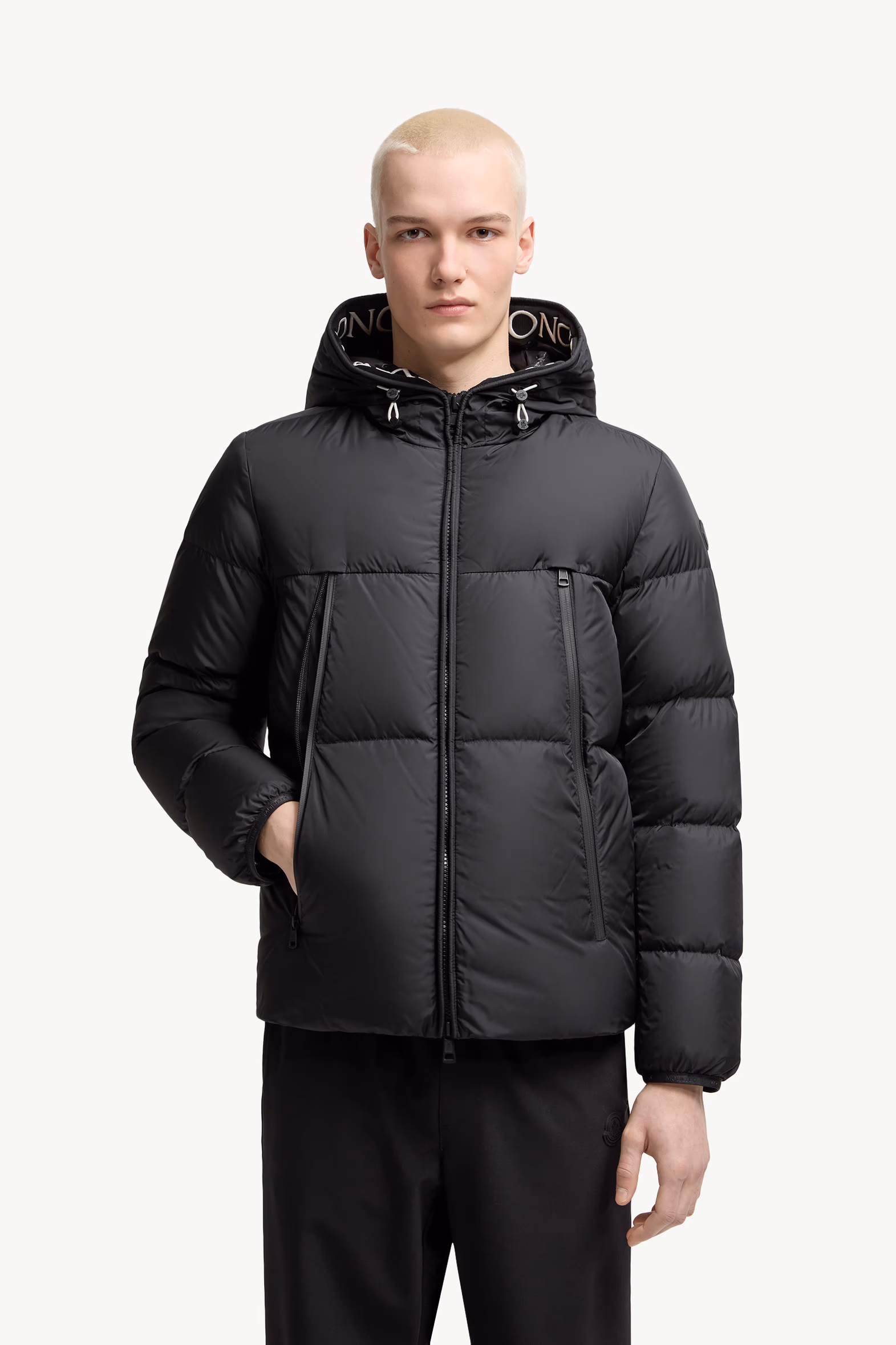 Montcla Hooded Short Down Jacket Men Black Moncler 3